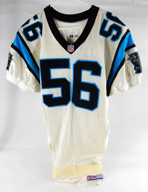 1998 Carolina Panthers Reid #56 Game Issued White Jersey 46 493