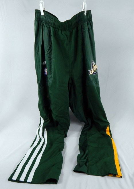 Utah Jazz #55 Game Used Green Basketball Warm Up Pants Size XL 0134