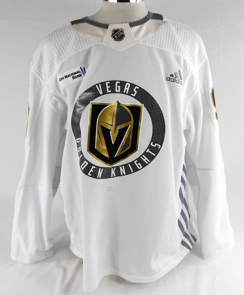 2023-24 Vegas Golden Knights Samuel Mayer #96 Game Used White Practice Jersey 4