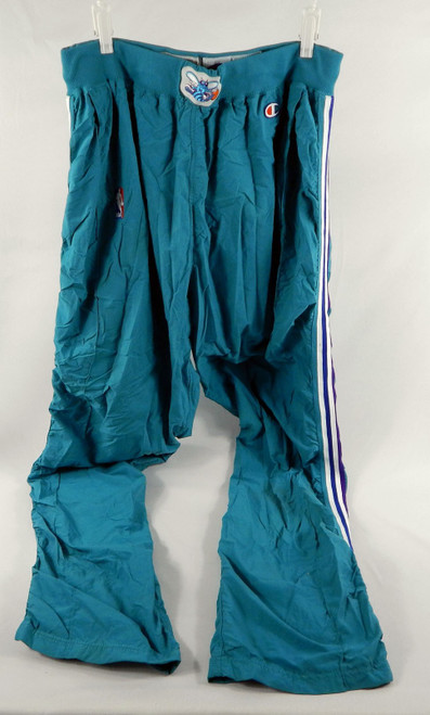 1995-96 Charlotte Hornets #31 Game Used Teal Basketball Warm Up Pants Size 42 47