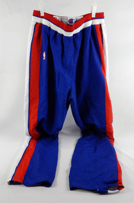 1992-93 Detroit Pistons #7 Game Used Blue Basketball Warm Up Pants Size 38 62