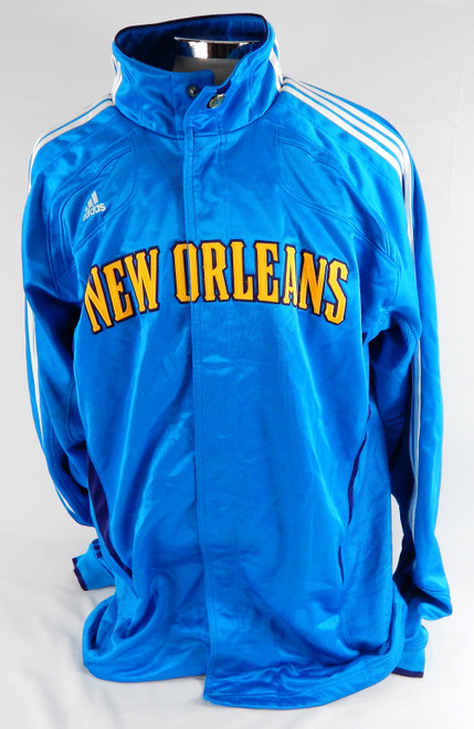 2010-11 New Orleans Pelicans #24 Game Used Blue Warm Up Jacket 2XL 718