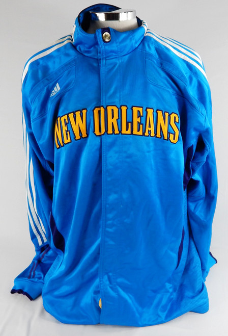 2010-11 New Orleans Pelicans #20 Game Used Blue Warm Up Jacket 2XL 719