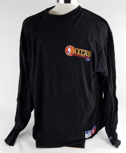 1990s Philadelphia 76ers #52 Game Used Black Sweatshirt XXL 724