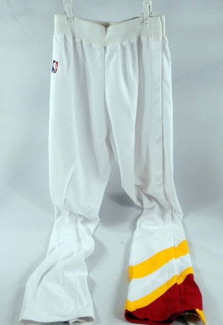 1990-91 Atlanta Hawks Gary Leonard #34 Game Used White Warm Up Pants 36 78