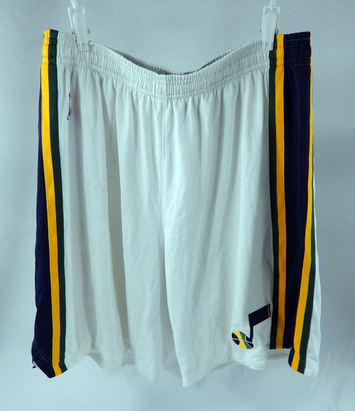 Utah Jazz #24 Game Used White Basketball Shorts Size 4XL 96