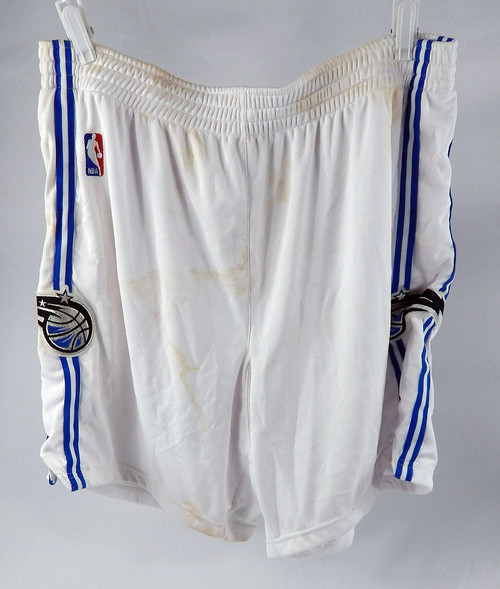 2002-06 Orlando Magic #1 Game Used White Basketball Shorts Size 46 57