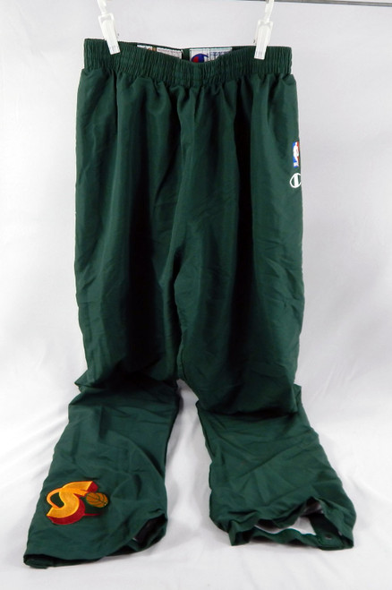 Seattle SuperSonics #54 Game Used Green Basketball Warm Up Pants Size 42 9
