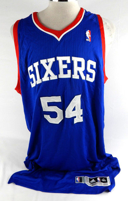 2013-14 Philadelphia 76ers Kwame Brown #54 Game Issued Blue Jersey 4XL 929