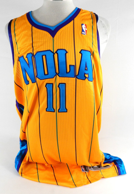 2010-11 New Orleans Hornets David Andersen #11 Game Issued Yellow Jersey 3XL 956