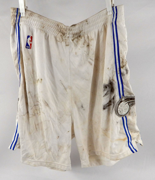 2002-06 Orlando Magic #3 Game Used White  Shorts Size 42 91