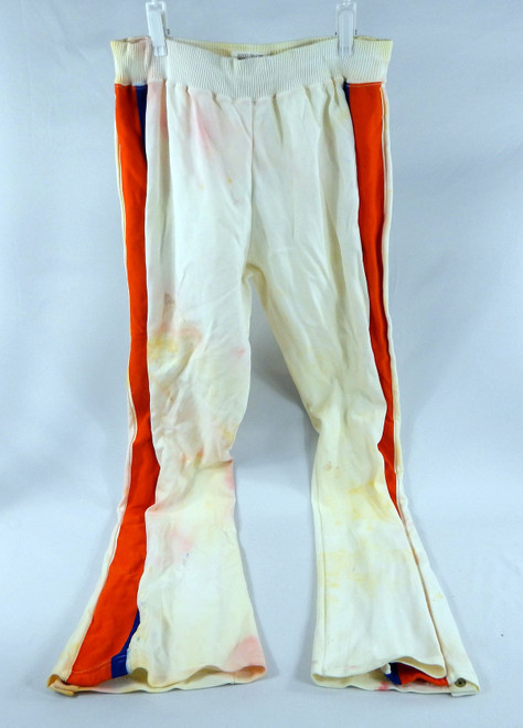 1983-87 Cleveland Cavaliers #11 Game Used White Warm Up Pants Size 34 95