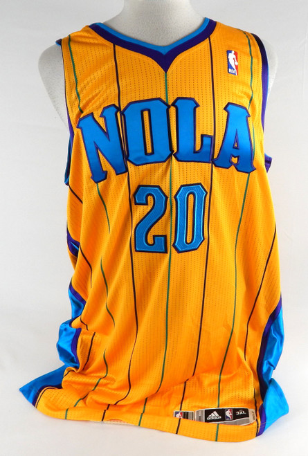 2010-11 New Orleans Hornets Quincy Pondexter #20 Game Issued Yellow Jersey 3XL 5
