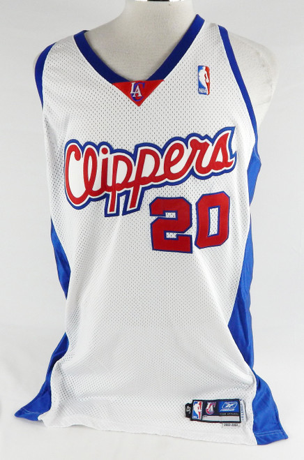 2002-03 Los Angeles Clippers Marko Jaric #20 Game Issued White Jersey 48 705