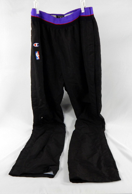 1996-97 Toronto Raptors Game Issued Black Basketball Warm Up Pants Size 40 40