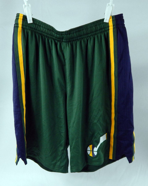 Utah Jazz #20 Game Used Green Basketball Shorts Size 2XL 93