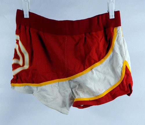 1980s Atlanta Hawks Game Issued Red Basketball Shorts Size 1089