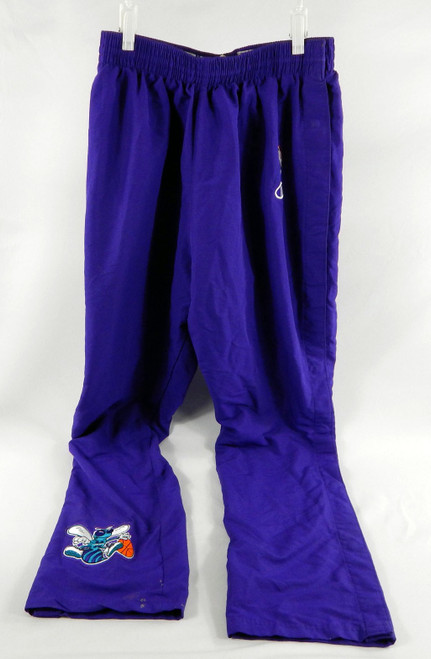 1990s Charlotte Hornets #33 Game Used Blue Basketball Warm Up Pants 40 1055