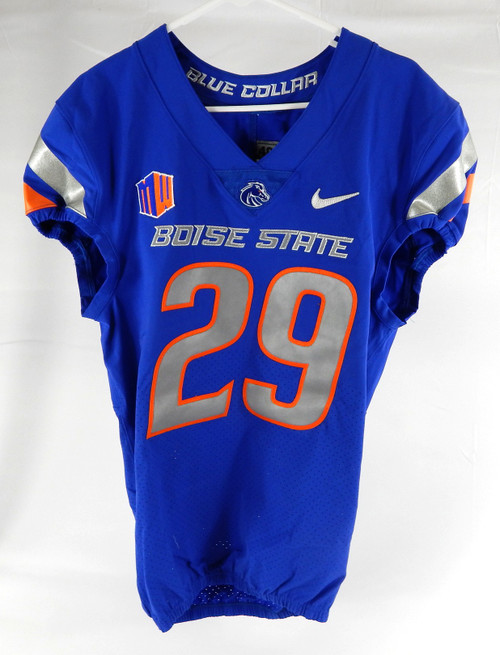 2020 Boise State Broncos #29 Game Used Blue Jersey Football NP Rem 40 957