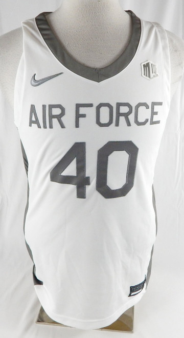 2021-22 Air Force Falcons #40 Game Used White Jersey Basketball M 219