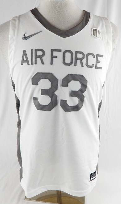 2020-21 Air Force Falcons #33 Game Used White Jersey Basketball L 221