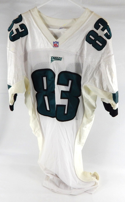 1996 Philadelphia Eagles Ed West #83 Game Issued White Jersey 44 0233
