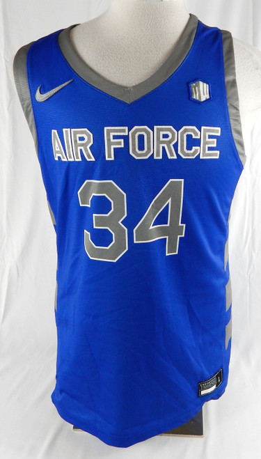 2022-23 Air Force Falcons #34 Game Used Blue Jersey Basketball L 224