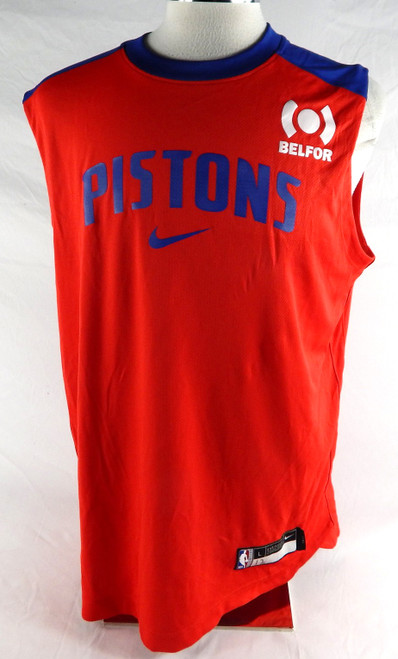 2024-25 Detroit Pistons Tobias Harris #12 Game Used Red Tank Shooting Shirt L 8