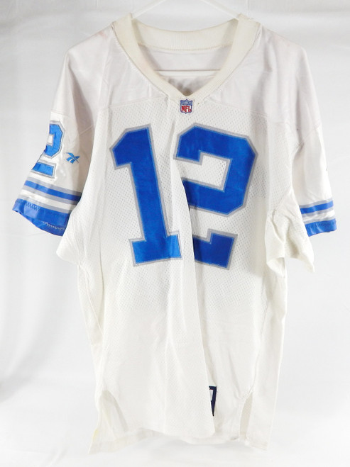 1994 Detroit Lions Matt Blundin #12 Game Used White Jersey 46 0252