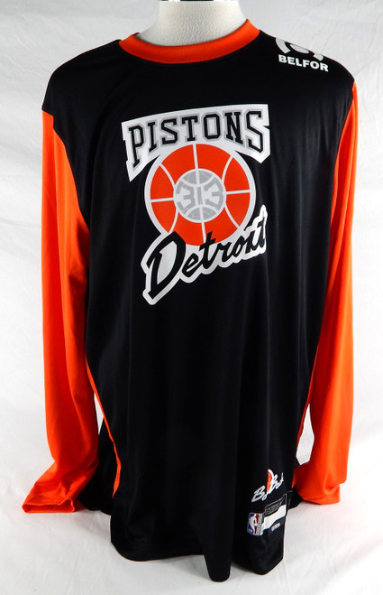 2024-25 Detroit Pistons #0 Game Used Black Shooting Shirt Bad Boys City Ed XL 77