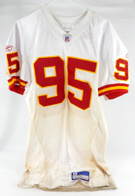 2004 Kansas City Chiefs Isaac White #95 Game Issued White Jersey 52 0270