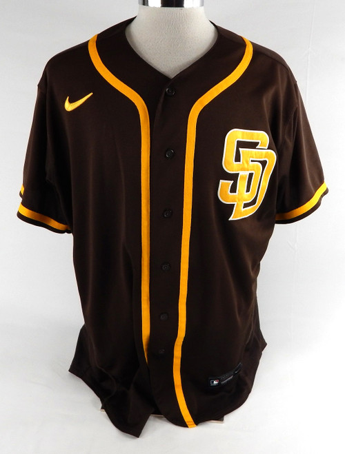 2020-24 San Diego Padres Stronach #43 Game Used Brown Jersey Throwback ST BP 53