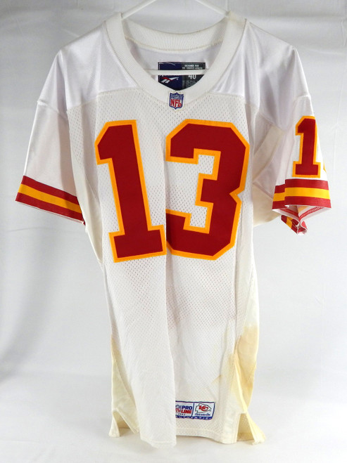 1997 Kansas City Chiefs #13 Game Issued White Jersey 40 0286