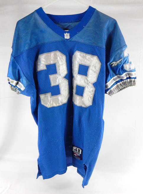 1994 Detroit Lions Daryl Porter #38 Game Used Blue Jersey 48 0247