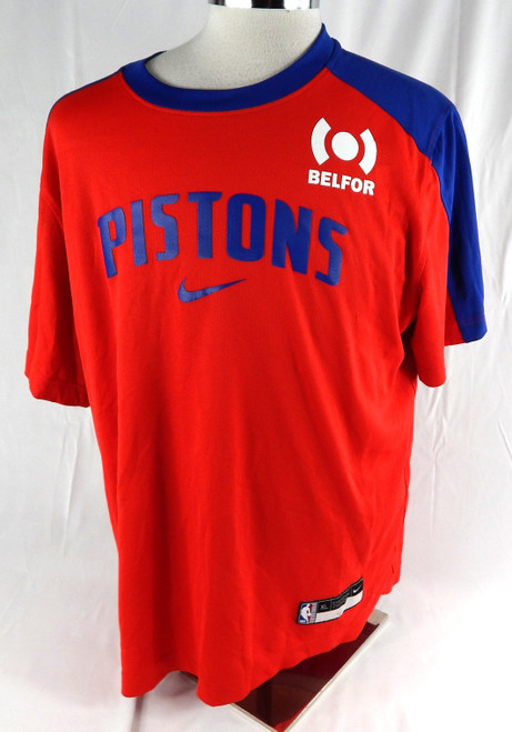 2024-25 Detroit Pistons Ausar Thompson #9 Game Used Red Shooting Shirt XL 595
