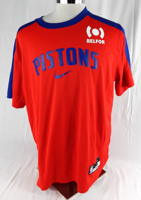 2024-25 Detroit Pistons Malik Beasley #5 Game Used Red Shooting Shirt XL 577