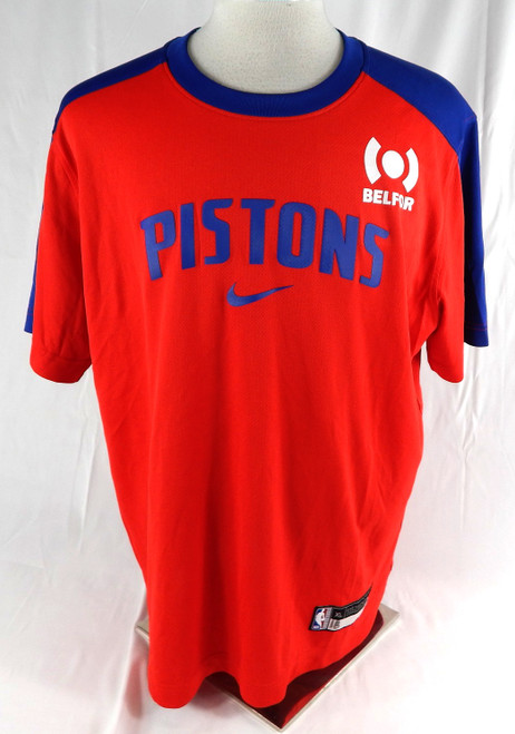 2024-25 Detroit Pistons #18 Game Used Red Shooting Shirt XL 586