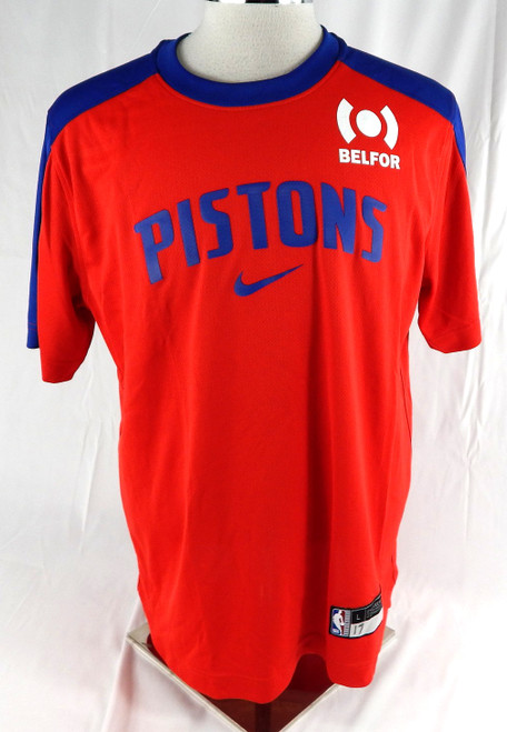 2024-25 Detroit Pistons Dennis Schroder #17 Game Used Red Shooting Shirt L 587