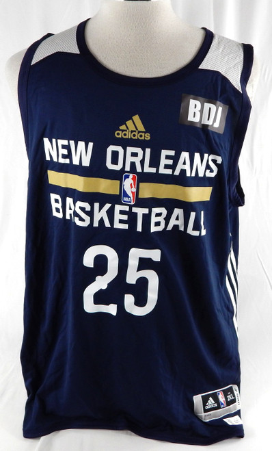 2015-16 New Orleans Pelicans Allen #25 Game Issued Navy Practice Jersey 2XL 392