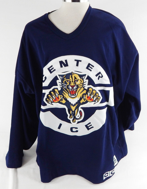 1990s Florida Panthers Gilbert Dionne #15 Game Used Navy Practice Jersey 56 0648
