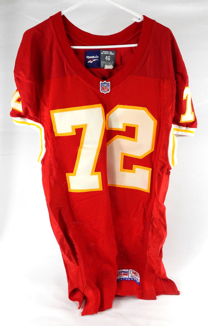 1997 Kansas City Chiefs Danny Villa #72 Game Issued Red Jersey 46 0671