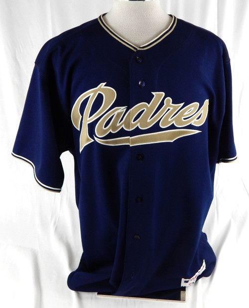 2000s Mens San Diego Padres Blank Authentic Navy Jersey Majestic 52 013