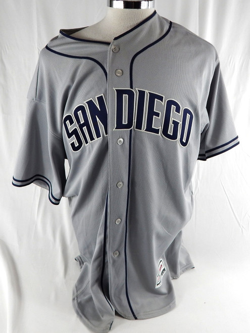 2000s Mens San Diego Padres Blank Authentic Grey Jersey Majestic 52 020