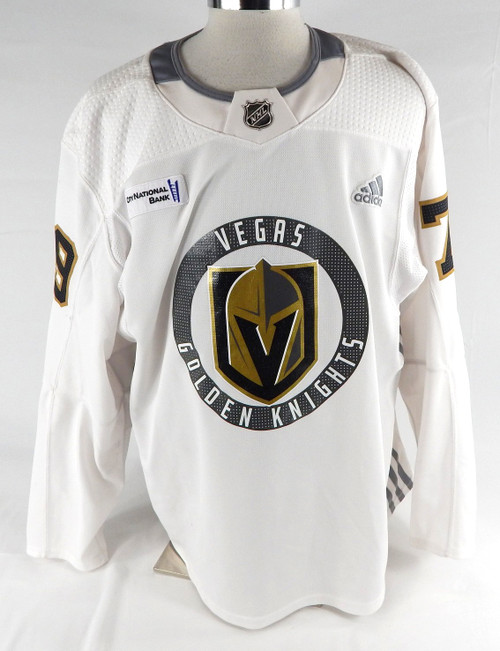2024-25 Vegas Golden Knights Viliam Kmec #79 Game Used White Practice Jersey  6