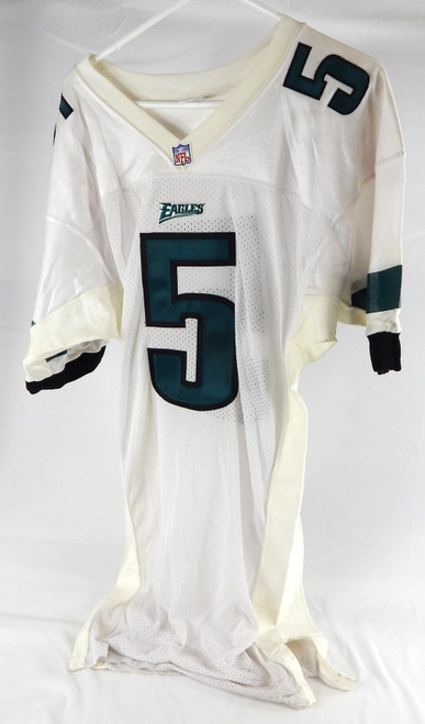 1990s Philadelphia Eagles #5 Game Issued White Jersey 44 0486