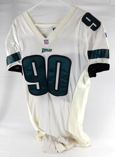 1996 Philadelphia Eagles Ronnie Dixon #90 Game Issued White Jersey 50 0224