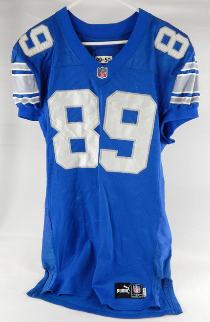 1999 Detroit Lions Walter Rasby #89 Game Used Blue Jersey 50 0483