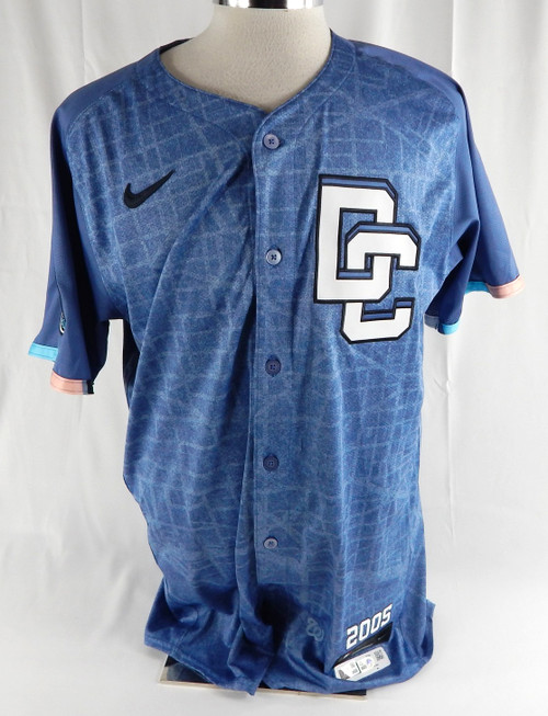 2025 Washington Nationals Jorge Lopez #21 Game Used Blue Jersey City Connect 8