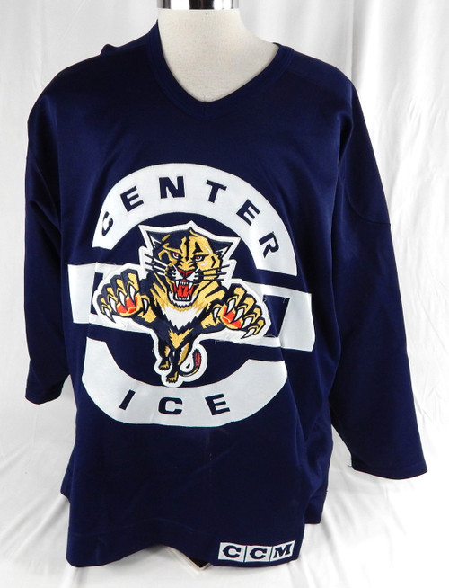 Late 1990s Florida Panthers Couture #52 Game Used Navy Practice Jersey 54 529