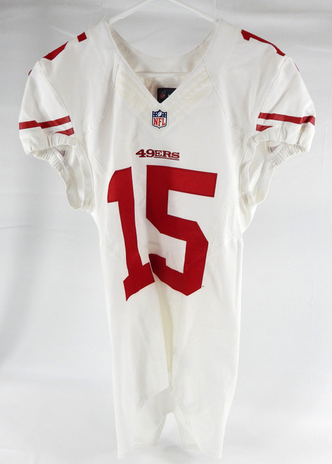 2014 San Francisco 49ers Michael Crabtree #15 Game Issued White Jersey 38 0020